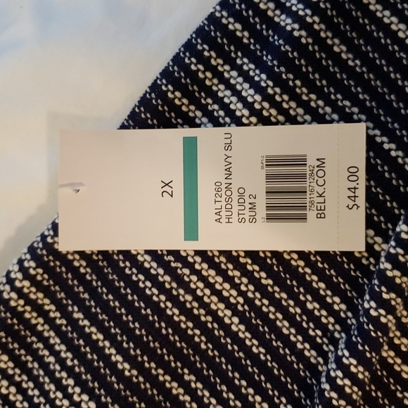 New Directions Studio Women's Navy Slub Knit Top - Size 2X - Picture 5 of 7